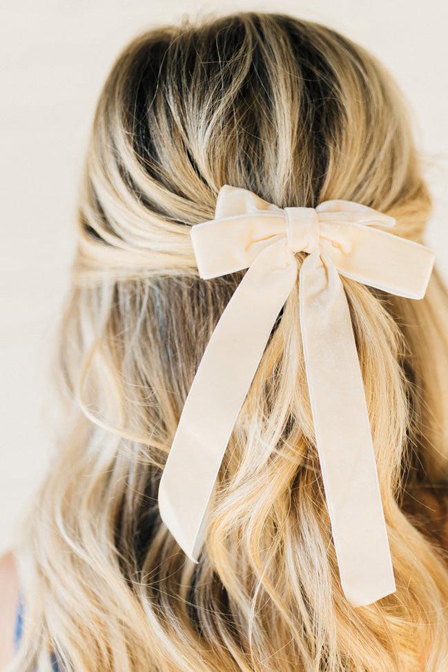 Velvet Bow Barette