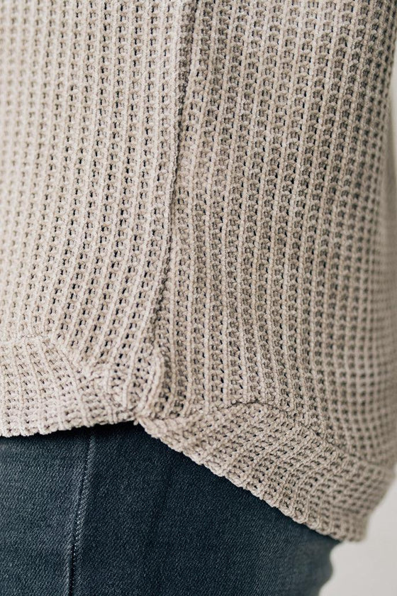 Waffle Knit Chenille Sweater