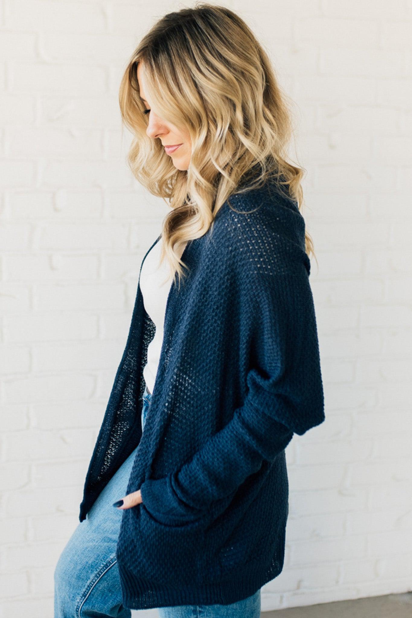 Waffle Pocketed Cardigan