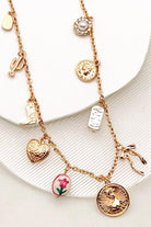 The gold-tone finish has real warmth to it, and because it's gold plated stainless steel, it holds up to everyday wear instead of hiding in a drawer for special occasions. The adjustable chain means you can drop it longer for layering or keep it closer to the collar.