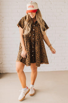  Wild Wish Leopard Denim Dress