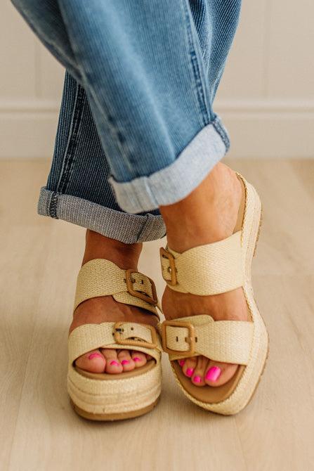 Zoie Double Buckle Platform Sandals – RubyClaire Boutique