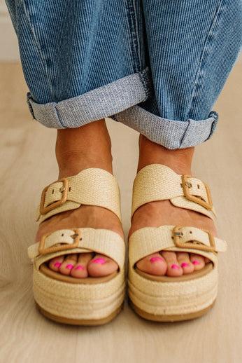 Zoie Double Buckle Platform Sandals – RubyClaire Boutique