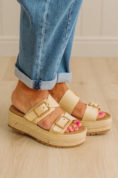 Zoie Double Buckle Platform Sandals – RubyClaire Boutique