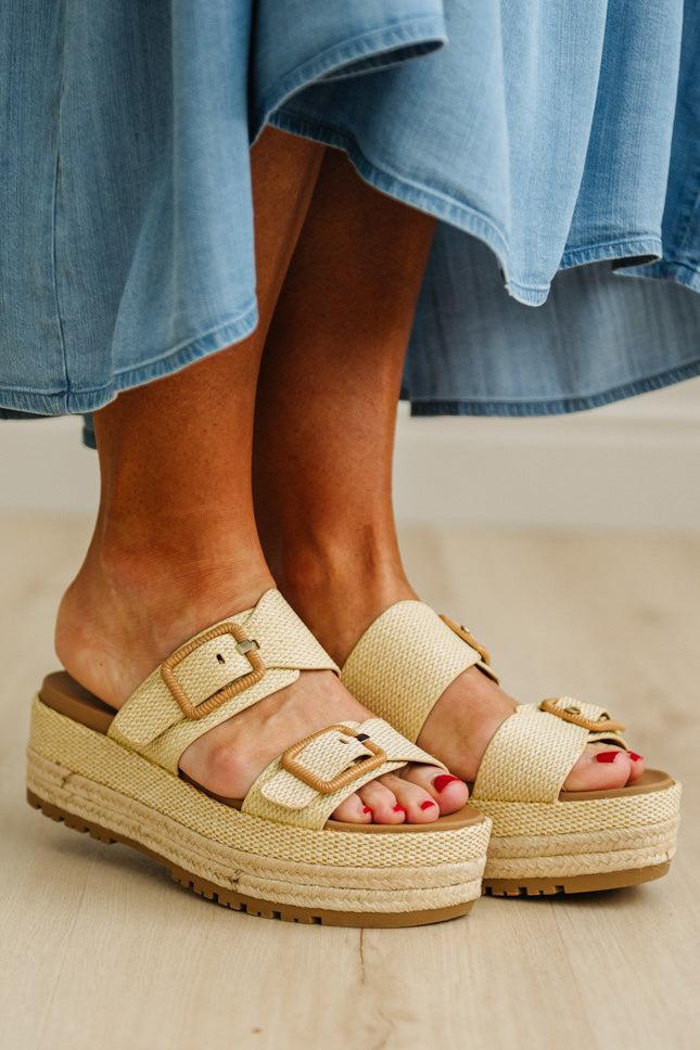Zoie Double Buckle Platform Sandals – RubyClaire Boutique