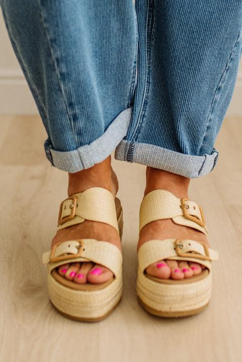 Zoie Double Buckle Platform Sandals – RubyClaire Boutique