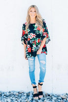 Tropical Print Top
floral-print-babydoll-tropical-themed-top