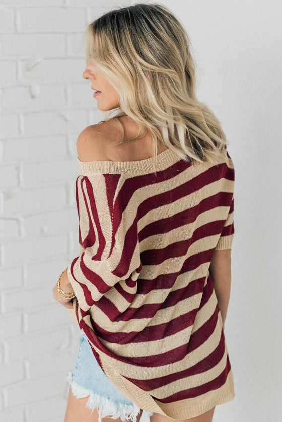 American Flag Loose Fit Sweater