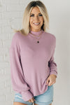 Birdie Ribbed Mock Neck Top