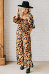 Bold Floral Sweetheart Jumpsuit