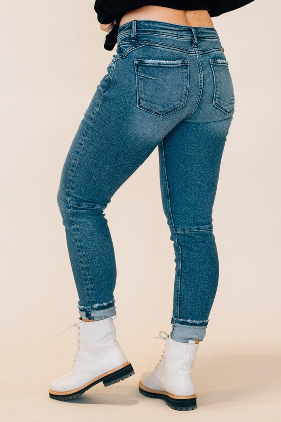 cropped ankle jeans