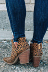 Chrissy Leopard Ankle Booties