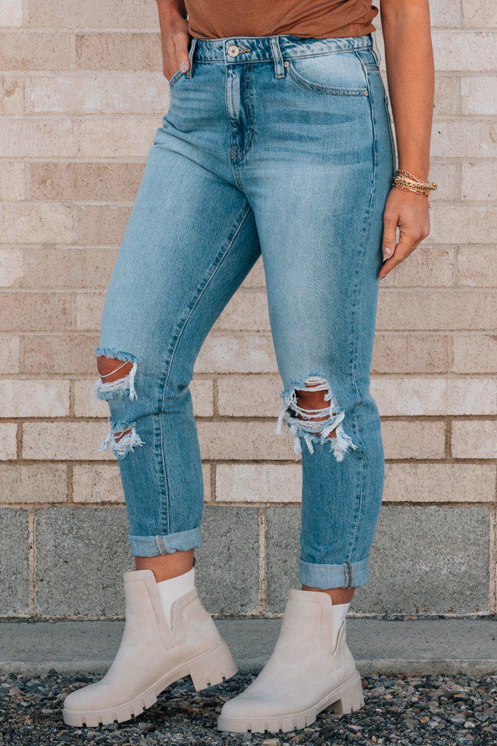 Buy HIGH RISE DREW MOM JEAN for USD 39.99