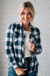 Classic Fit Fur Lined Plaid Top