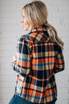 Classic Fit Fur Lined Plaid Top