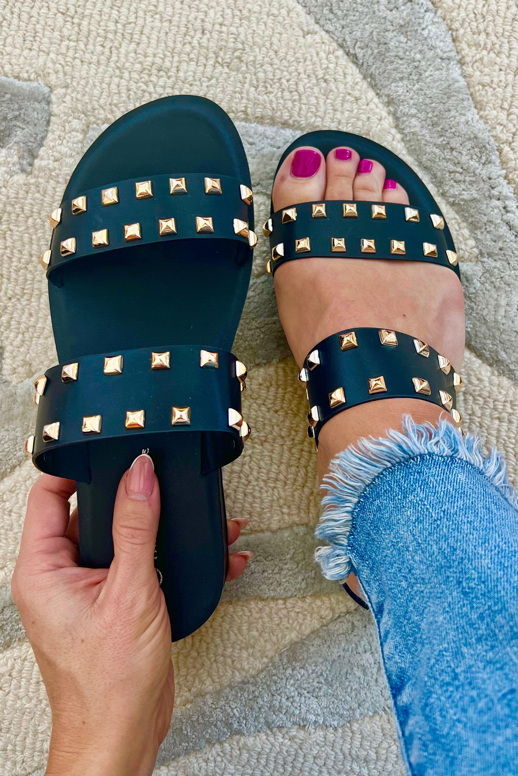 Clea Studded Slides