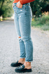 Corrie Button Front Girlfriend Jeans