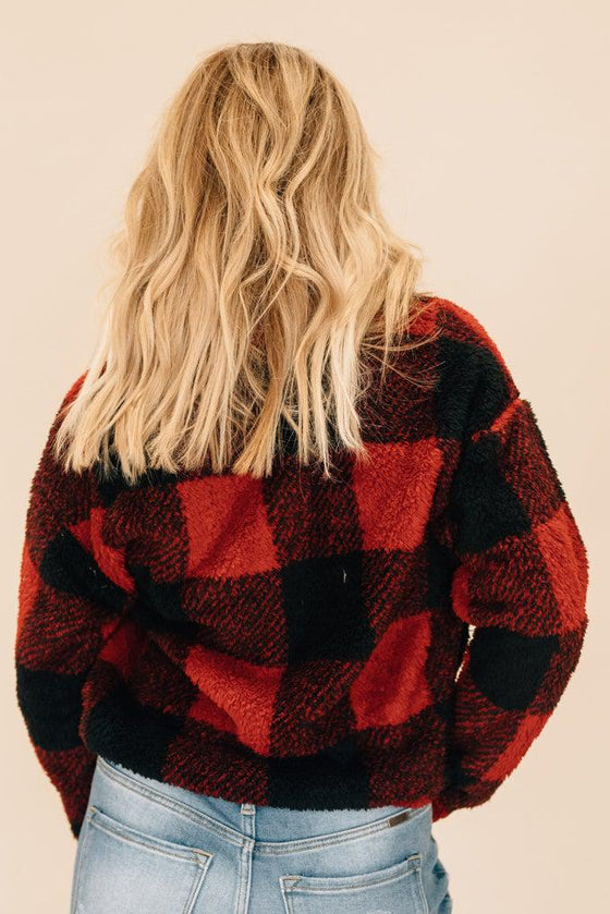 Cozy Buffalo Plaid Pullover | Clearance