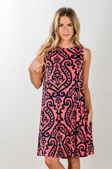  Damask Tank Dress + Pockets