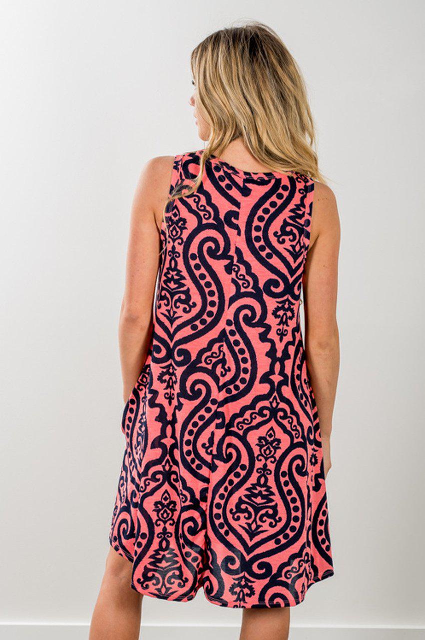 Damask Tank Dress + Pockets