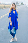 Flowy Open Shoulder Tunic | Royal
open-shoulder-top-with-keyhole-cut-out-detail-back-button-closure