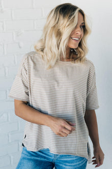  Hazel Striped Boxy Tee