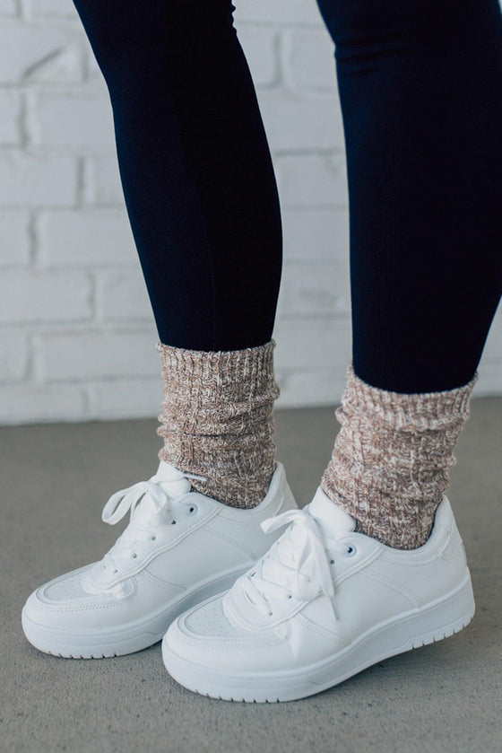 Heathered Cotton Blend Socks