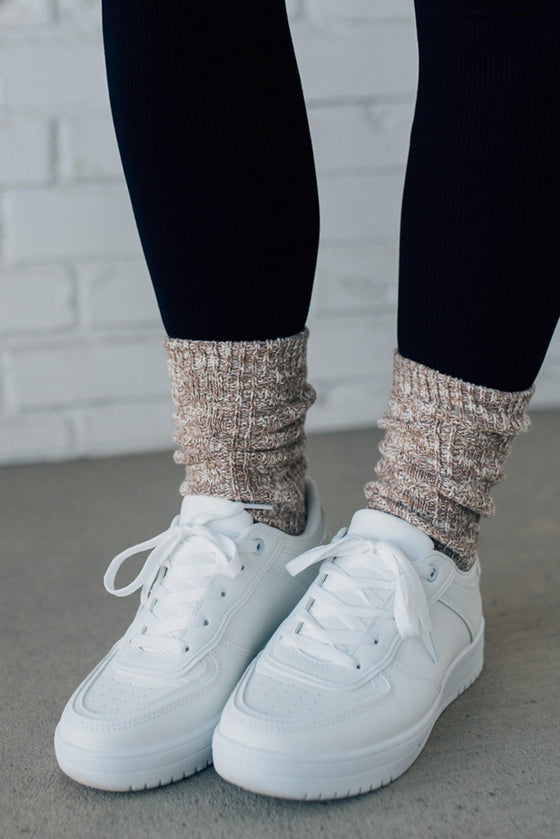 Heathered Cotton Blend Socks