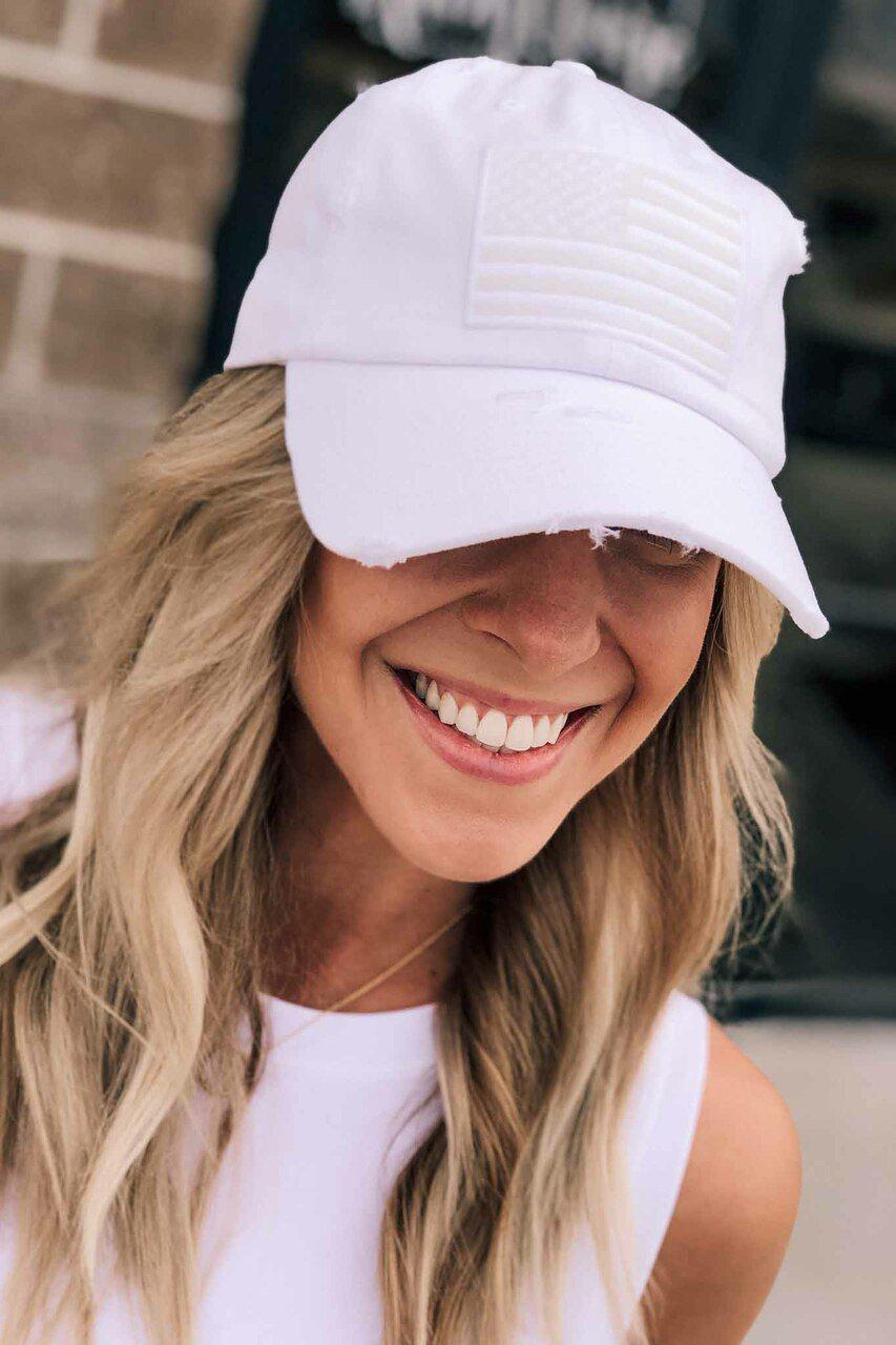 Distressed USA Hat – RubyClaire Boutique
