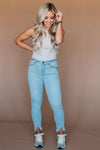 Jada Split Ankle Denim Jeans