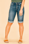 dark wash bermuda shorts