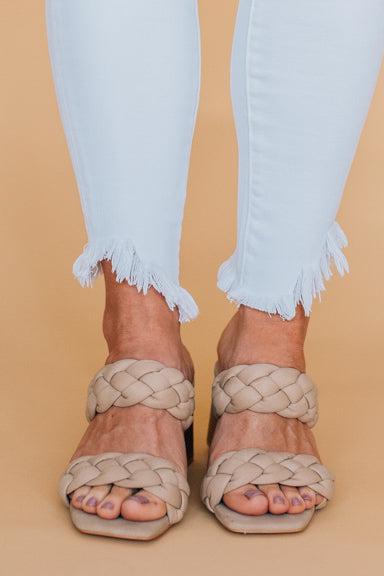 Kate Braided Double Strap Heels