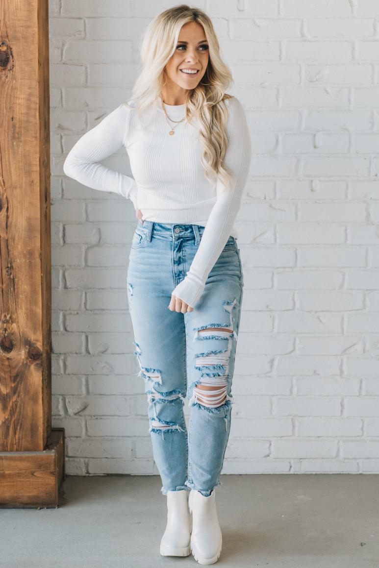 Katie Ribbed Slim Sweater