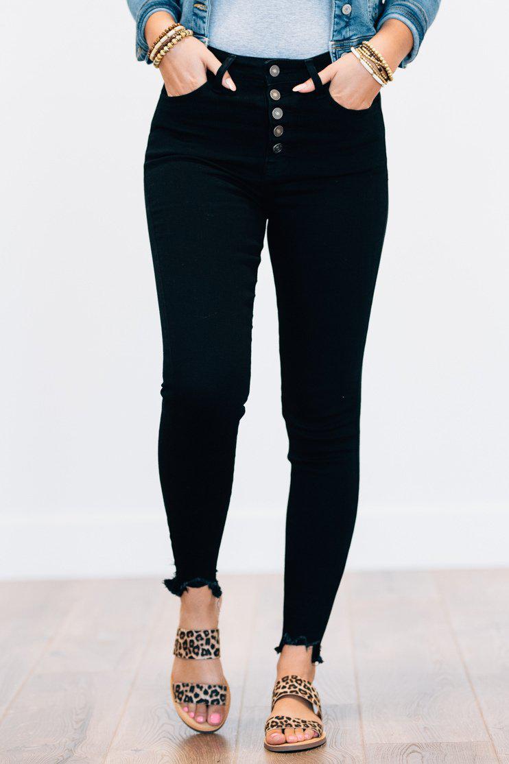 Mila Black High Waist Jeans – RubyClaire Boutique