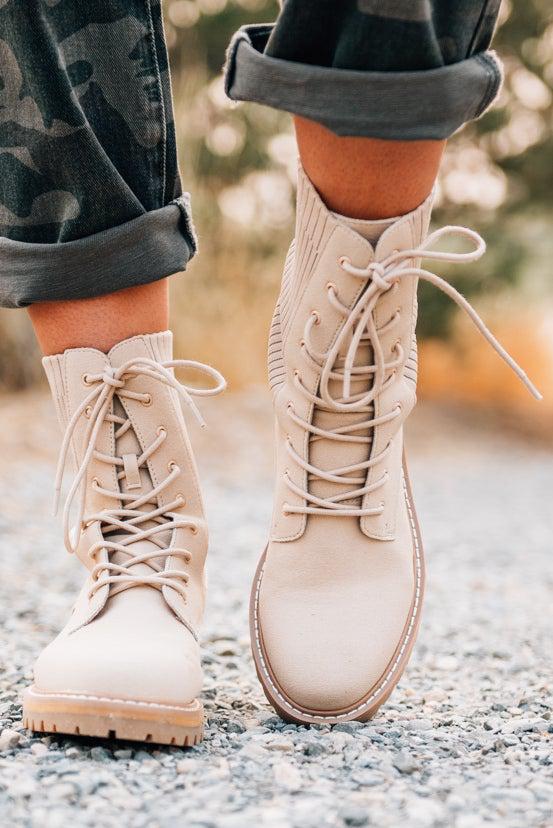 Millie Sweater Combat Boots | Clearance