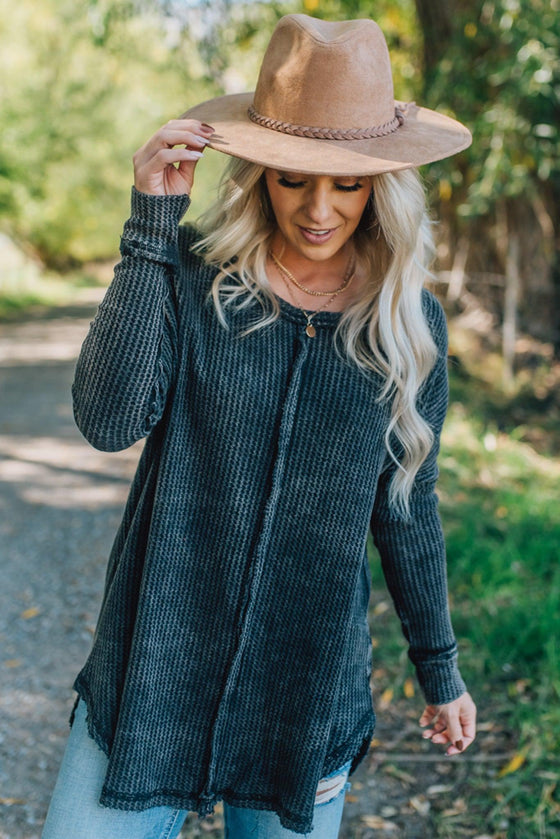 Mineral Wash Waffle Tunic