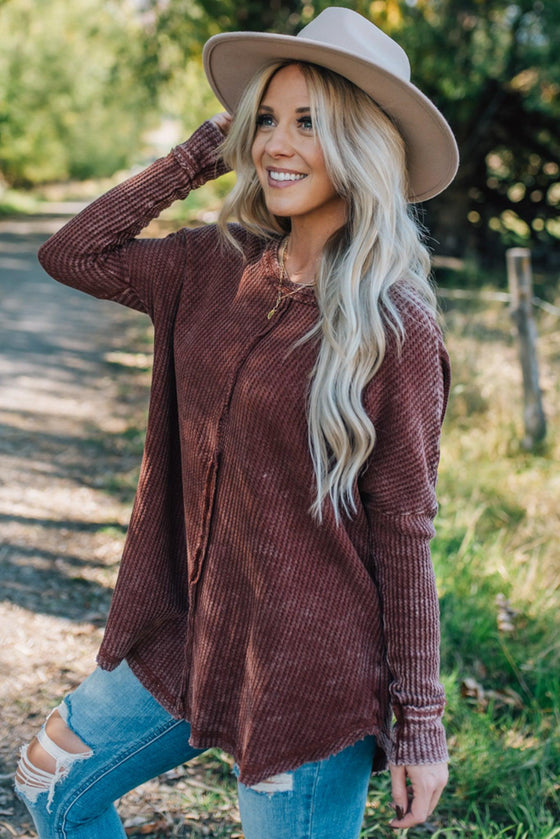 Mineral Wash Waffle Tunic