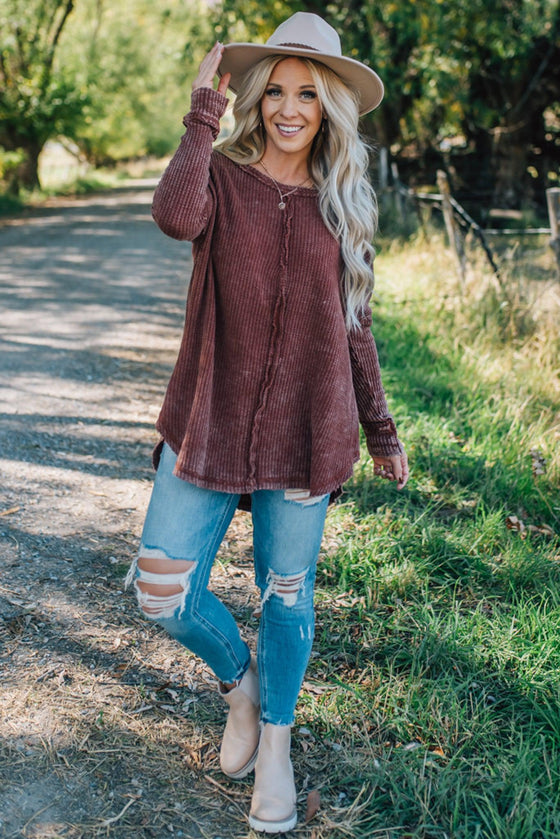 Mineral Wash Waffle Tunic