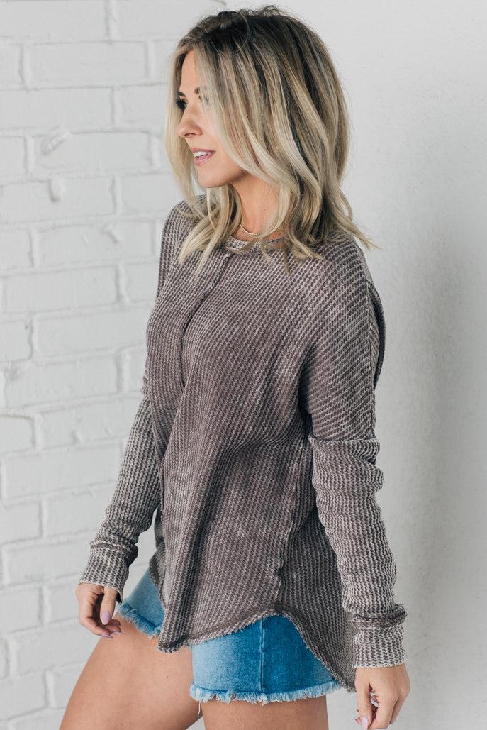 Mineral Wash Waffle Tunic