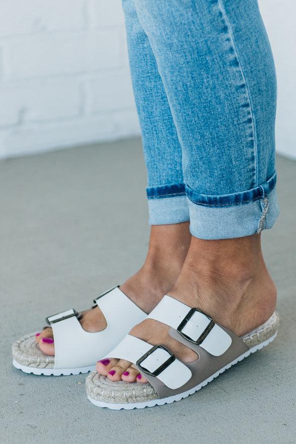 Miyah Two-Tone Espadrille Slides