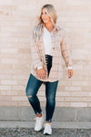 Neutral Plaid Long Shacket