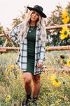 Neutral Plaid Long Shacket