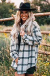 Neutral Plaid Long Shacket