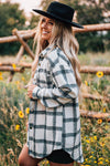 Neutral Plaid Long Shacket