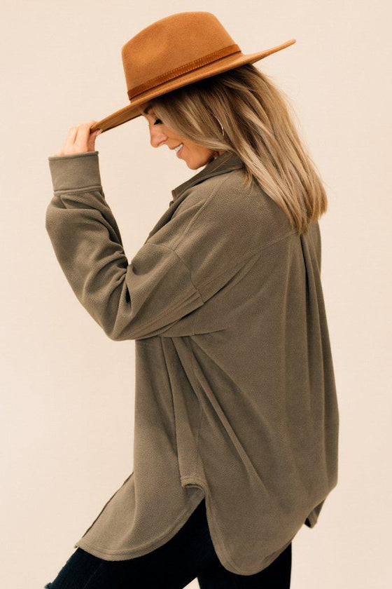 boutique oversized fleece jacket