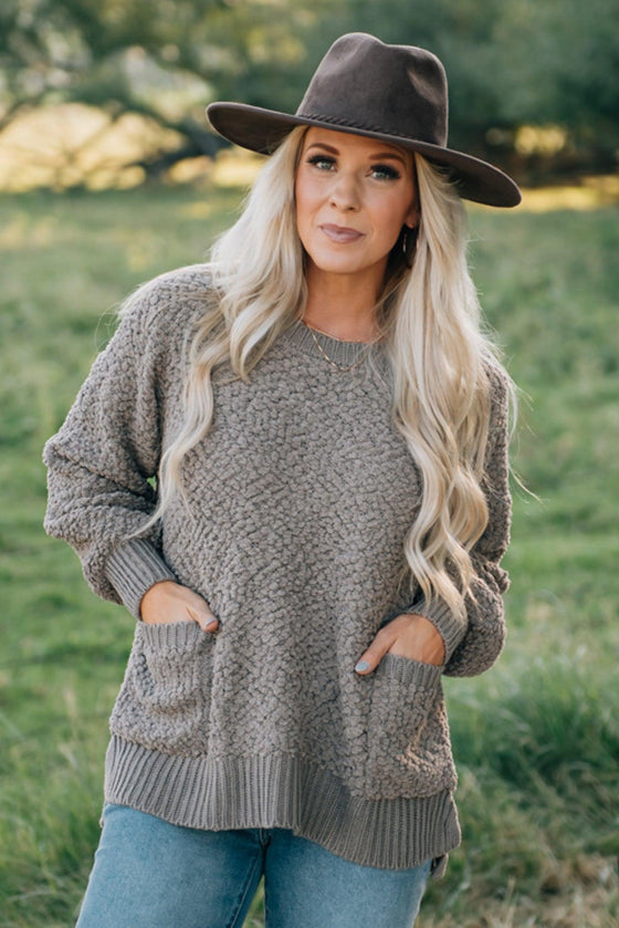 Popcorn Pocketed Pullover