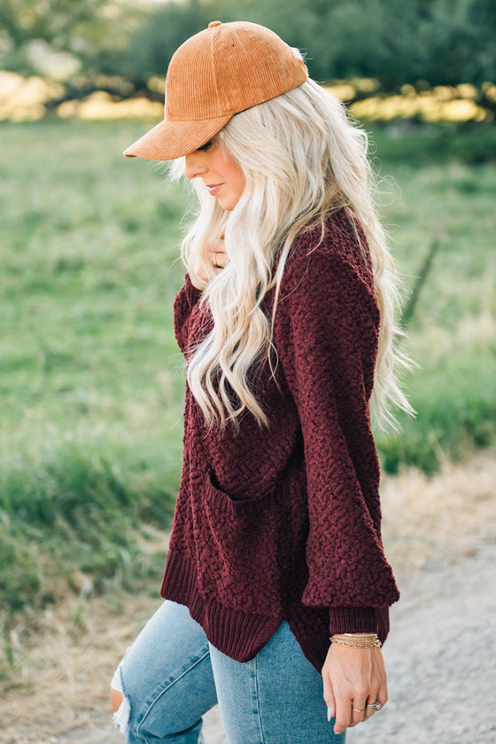 Popcorn Pocketed Pullover