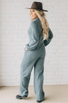 Ribbed Sweater Long Sleeve Jumpsuit