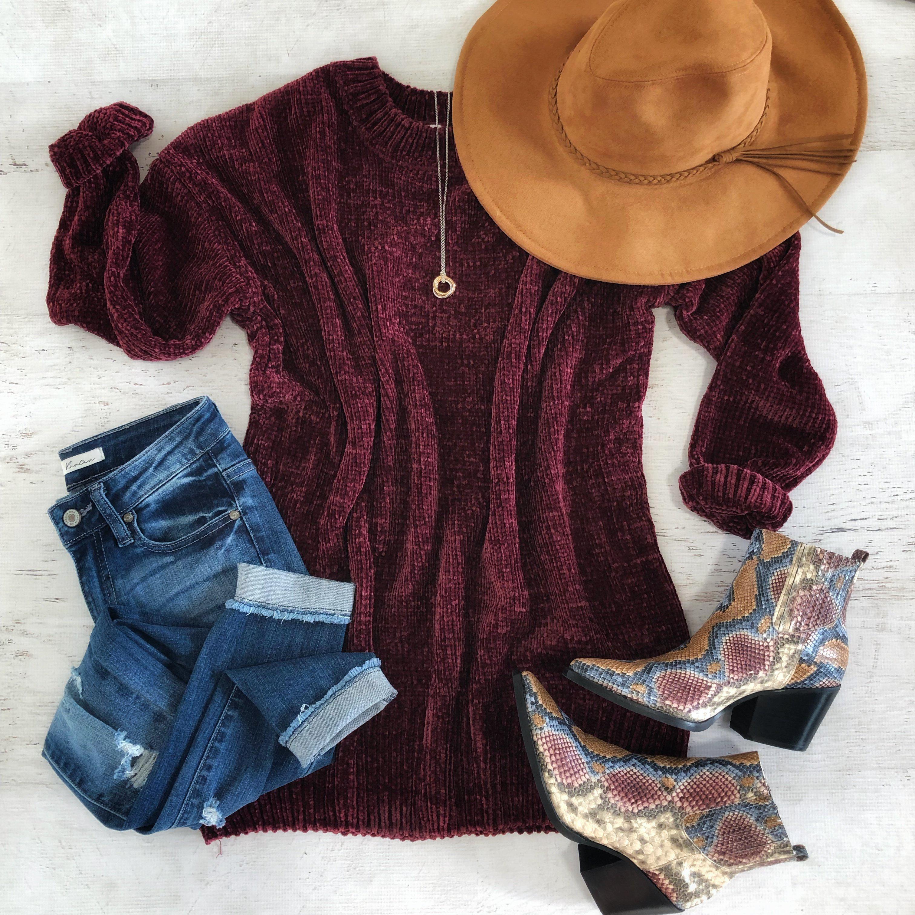 Cozy Chenille Sweater – Small Town Rootz Boutique