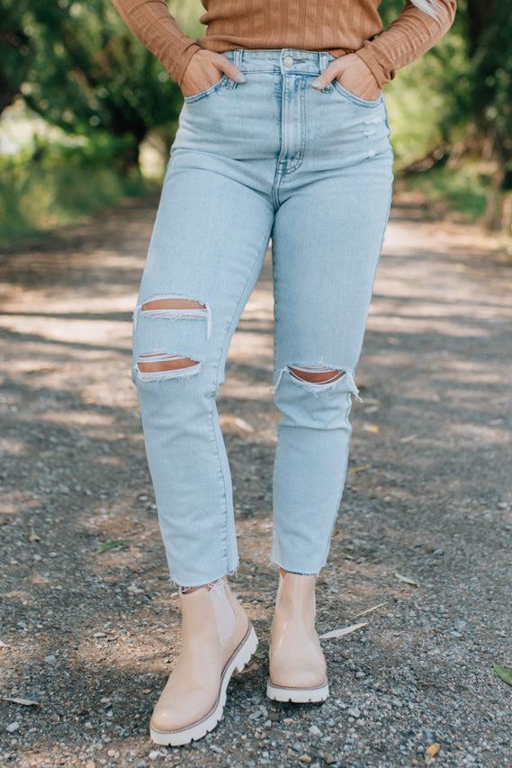 Rue High Rise Girlfriend Jeans – RubyClaire Boutique
